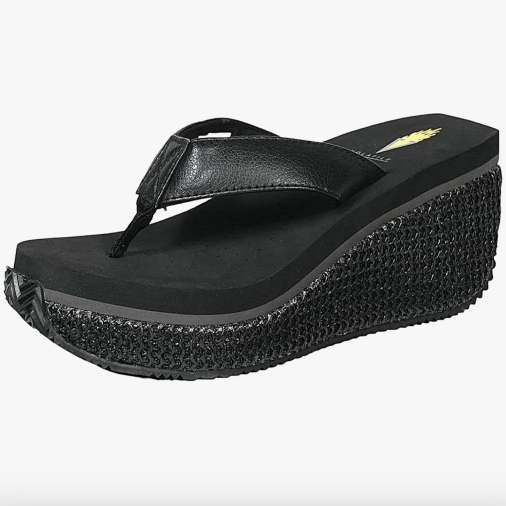 NWOB Women’s Volatile Island 2.0 Wedge Flip Flop Sandals Size 9
